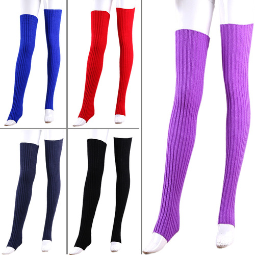 Cross-border extended 80cm wool socks set pile socks women's knitted leg warmers yoga warm foot covers autumn and winter leg warmers
