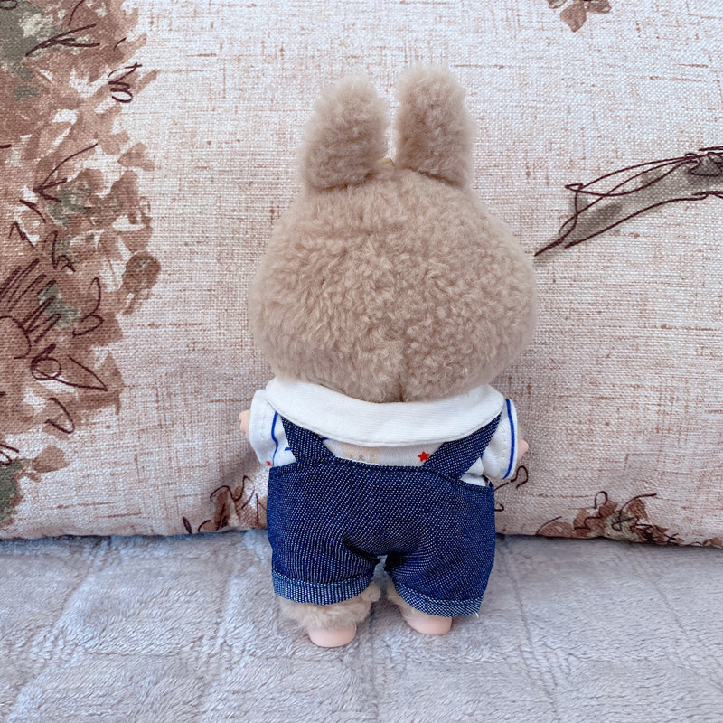 Labubu Ropa Accesorios 15cm trapo tela colgante muñeca ropa camiseta suspender pantalones traje [ropa para la venta solamente]