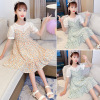 Summer dress, children's summer clothing, fashionable thin set, cute skirt, suitable for teen, western style, floral print