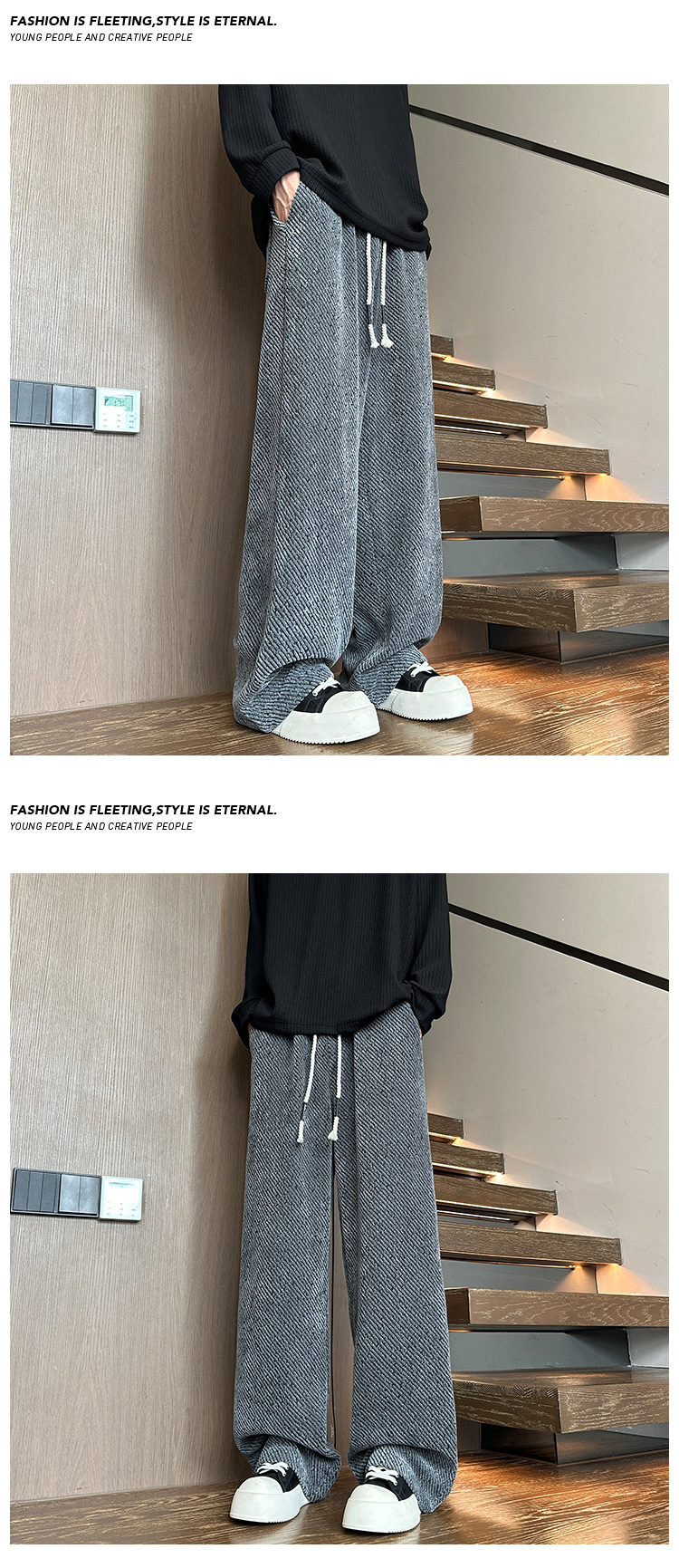Unisex Zebra Mustermuster Hose Mit Geradem Bein Im Retro Stil_voghion.com