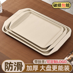 長方形トレイ商業レストランホテルサービングディッシュプラスチック滑り止めファーストフードトレイ鍋レストランディスプレイトレイ