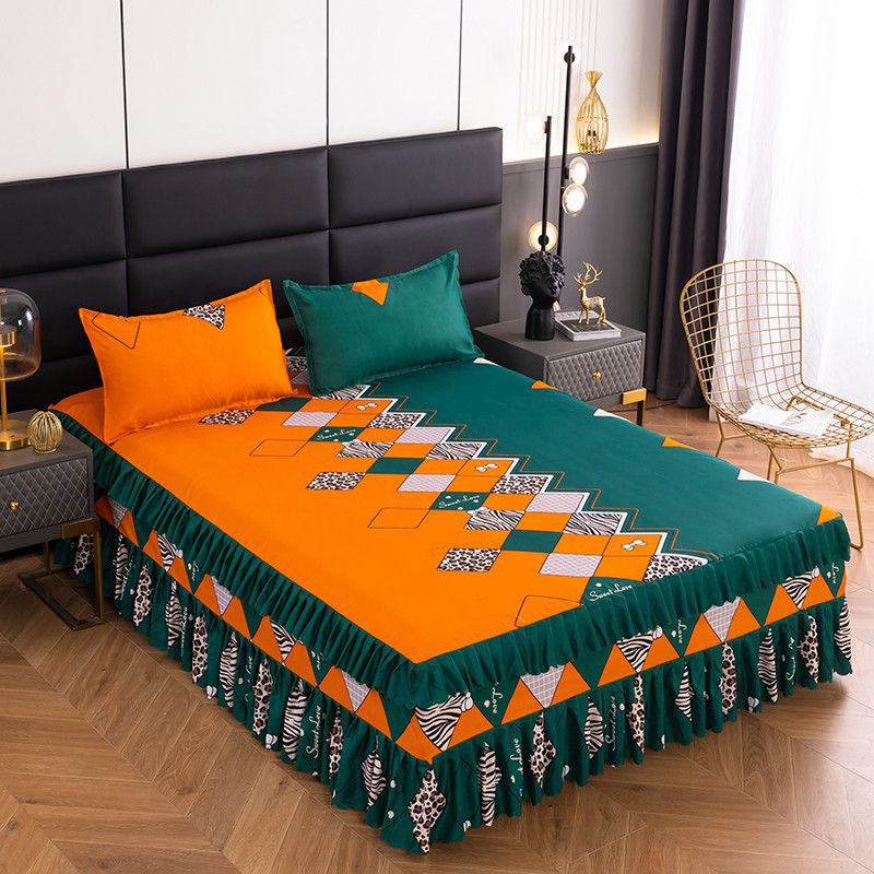 Loto borde falda sábanas de cama sábanas de cama cubierta de polvo Simmons ropa de cama colchón piso