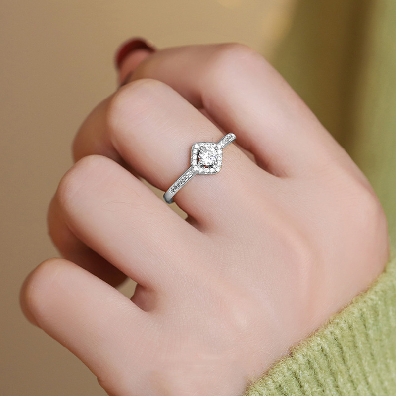 Anillo cuadrado / Cobre (color como se muestra en la imagen)