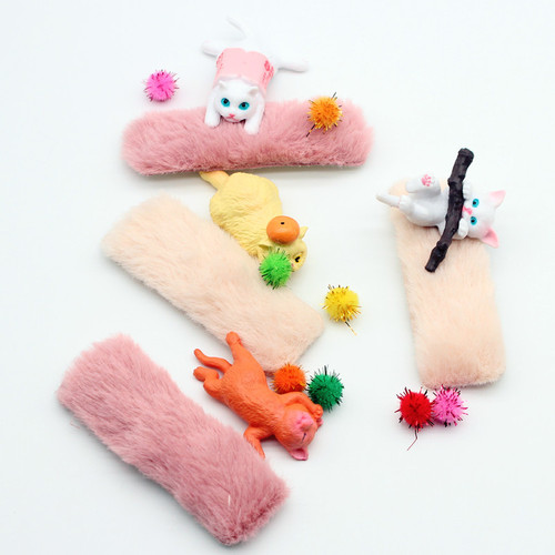 Dollhouse Pet Cat Plush Ball Cushion Miniature Animal Model Simulated Natural Scene Decoration