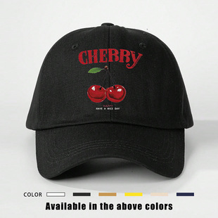 TEMU SHEIN �羳����ñ��ӡˢCHERRY���Ұ���ñ ������{��������