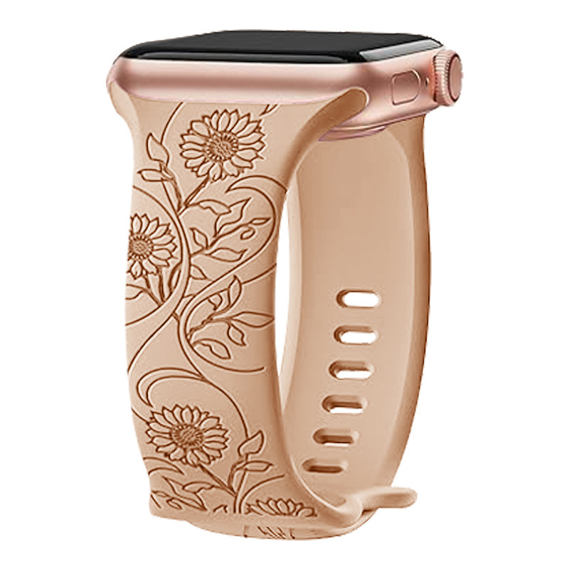 This is a patterned silicone waterproof strap suitable for the apple watch 9th generation Ultra smart sports watch undefined