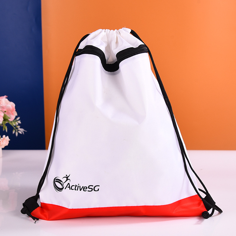 涤纶布束口袋定做双肩背包广告抽绳袋篮球袋马拉松赛事包加印logo