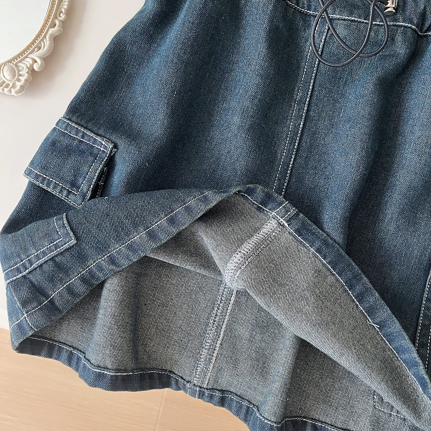 Robe longue en denim doux délavé sans manches pour filles, nouvelle version coréenne de l'été 2024, tendance 24285_voghion.com