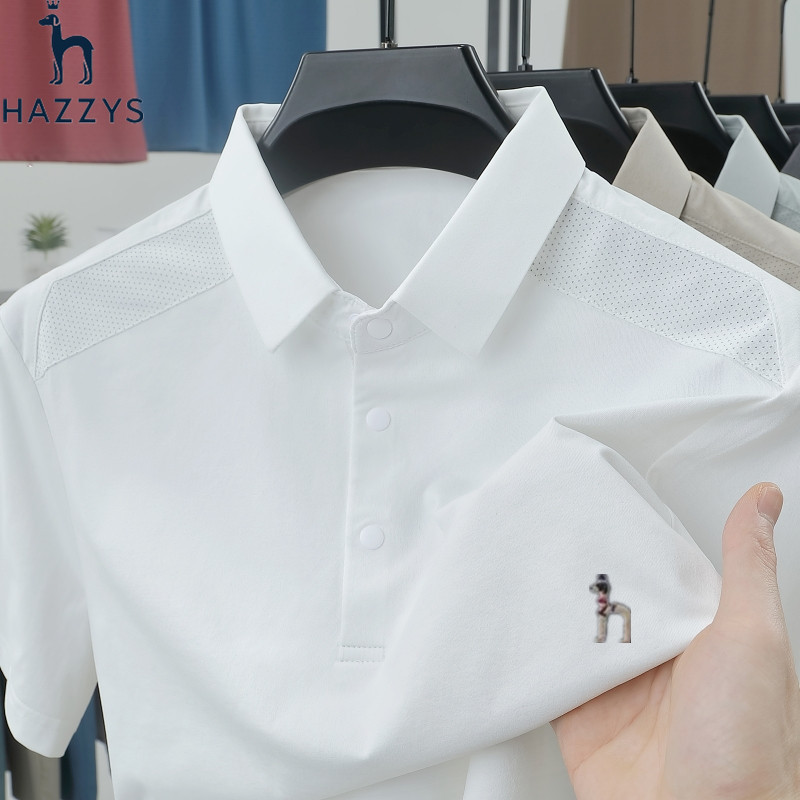 新款正品哈吉家短袖T恤男士夏季棉质翻领高端时尚休闲刺绣Polo衫