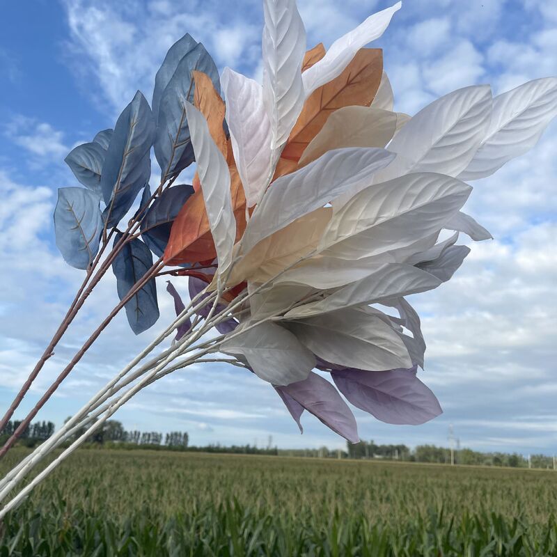 Persimmon Leaf Large Olive Leaf Pomelo Leaf Wedding Simulation Flower Welcome Area Table Flower Foreign Trade Fake Flower Leaf Decoration