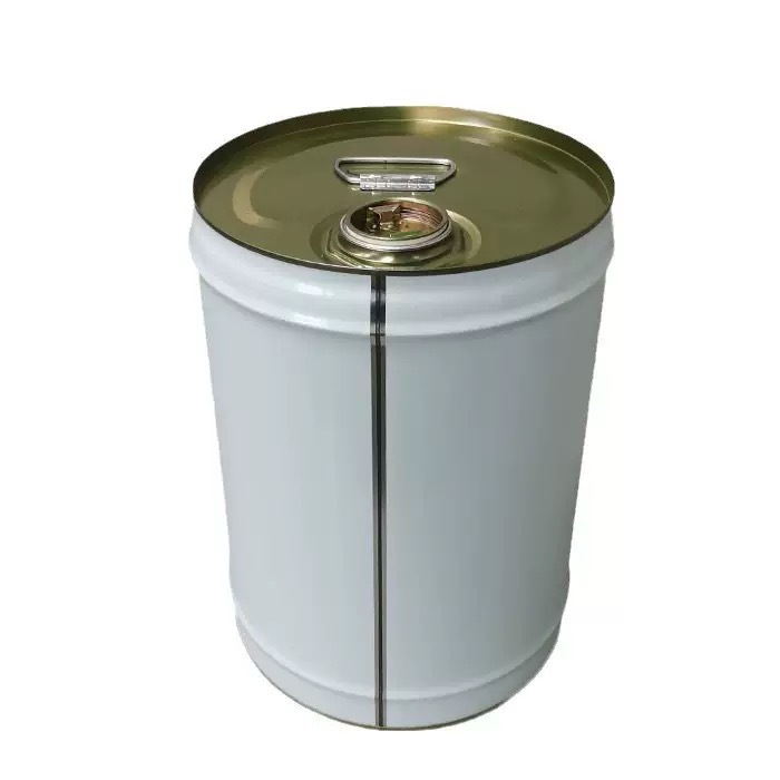 厂家直供 20升涂白圆形铁桶配钢铁咀