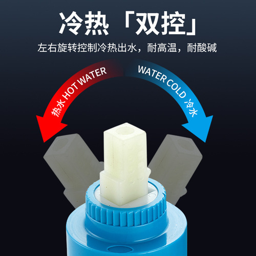 9WOR Kitchen Sink Cold and Hot Water Faucet Ceramic Valve Core Shower Mixing Valve Core Switch Accessory 3540