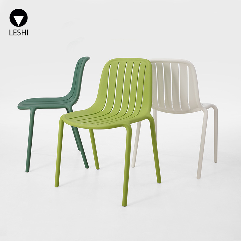 Italian Style Minimalist Dining Table Plastic Chair Designer Dining Chair Household Restaurant High-class Backrest Stackable Stool
