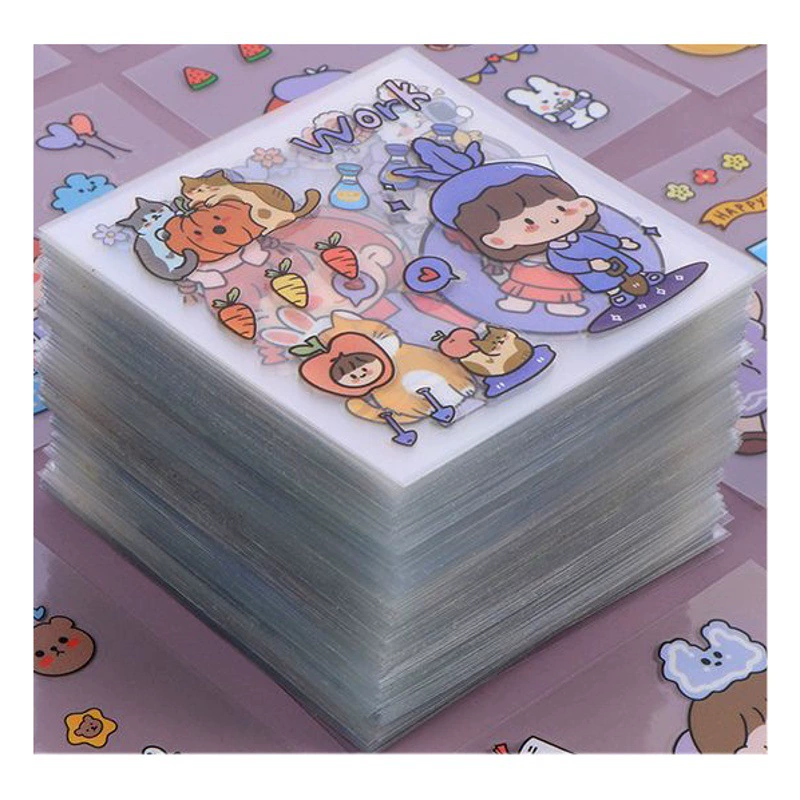100 неповторяющихся ПЭТ наклеек для ручного счета милая девушка мультфильм милый водонепроницаемый блокнот наклейки для карт Goo оптом