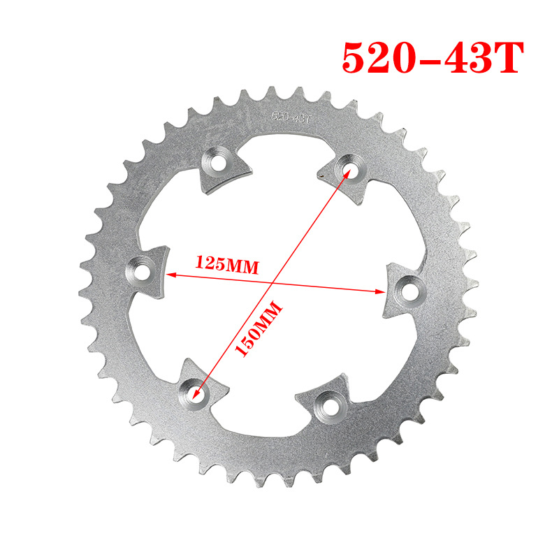 520 모델 43 치아 6 구멍 내부 구멍 간격 150mm