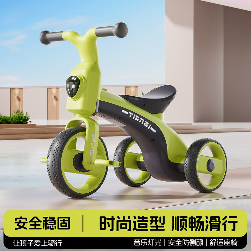 Children's Tricycle Bicycle for 1-6 Year Old Babies, Pedal Bike for Infants and Toddlers, Lightweight Balance Bike with Music and Lights