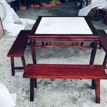 实木八仙桌家用正方形桌子饭店桌椅组合四方桌仿古大圆桌商用中式