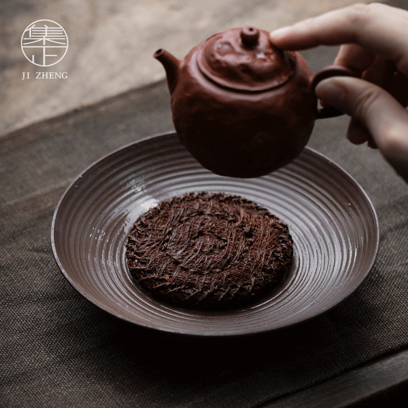 A5L集正 手工老棕垫养壶垫 茶具茶道配件茶杯垫棕麻编织防烫隔热