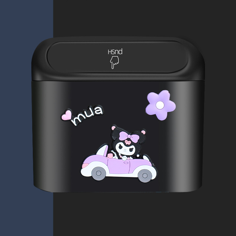 Productos para automóviles lindo perro jefe de basura de automóvil puerta lateral cajas de almacenamiento cajas de dibujos animados perros pilotos mujeres