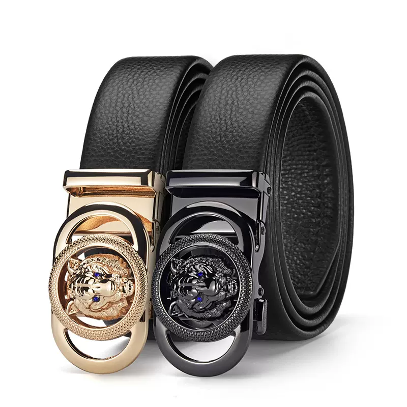 新款男士皮带真皮腰带头层牛皮皮带自动扣百搭男款裤腰带跨境爆款