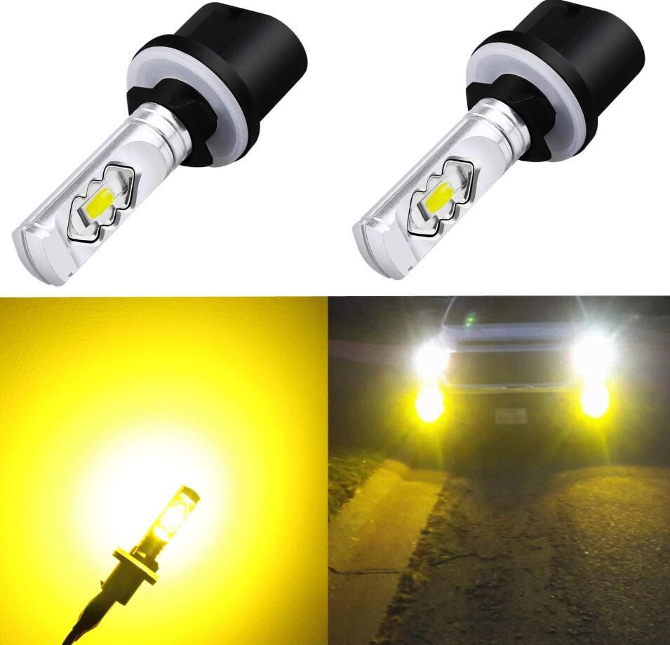 Lámpara de niebla LED para automóviles 880 / 899 lámpara de niebla ultra brillante para automóviles y motocicletas 3000K luz de oro 881 lámpara de niebla