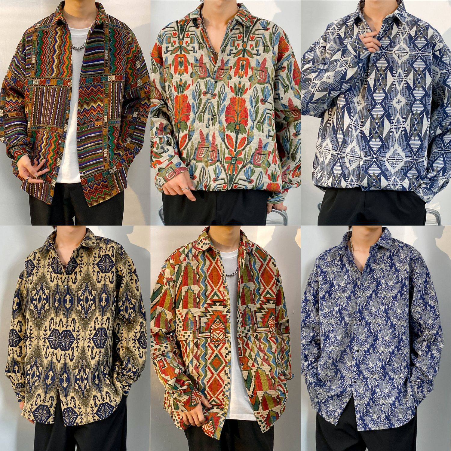 2025 Letter Long-Sleeve Shirt Japanese Hong Kong Style Ins Loose Shirt Men's Summer Trendy Versatile Casual Jacket
