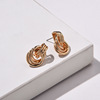 Metal retro earrings, accessory, wholesale