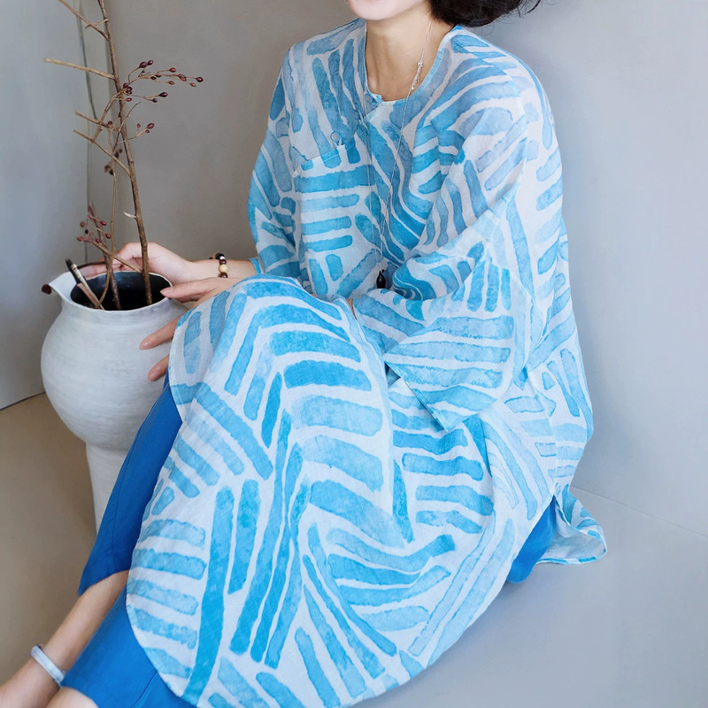 2026 Dopamine New Chinese Style Improved Qipao Ramie Dress with Large Slit Long Skirt Artistic Retro 220106 2026 Dopamine New Chinese Style Improved Qipao Ramie Dress with Large Slit Long Skirt Artistic Retro 220106