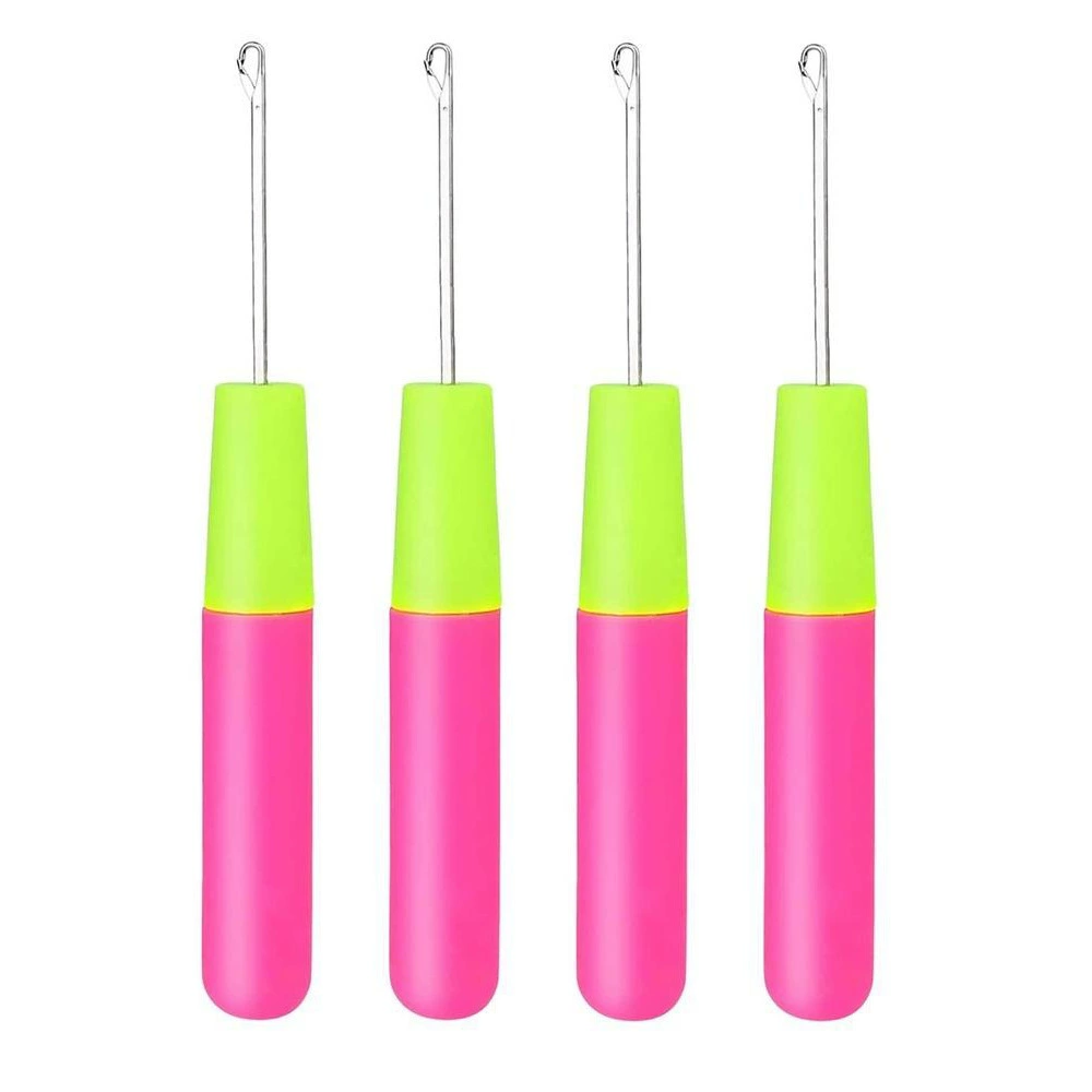 Вязание крючком париков, инструменты для плетения париков, ручное изготовление дредов крючком, плетение ковров с язычком, трехстороннее вязание крючком оптом