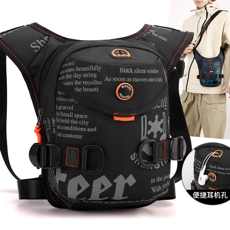 Bolso de cintura y pierna de ocio multifuncional Bolso de mensajero deportivo de ciclismo al aire libre multifuncional Bolso de hombro de nailon de moda para hombres y mujeres