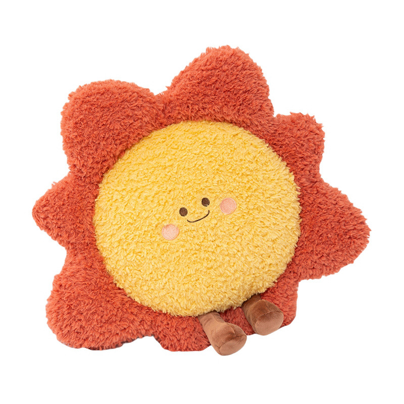 Arco iris luna sol estrellas almohada lindo sofá cojín regalo juguetes de peluche emoticona divertida al por mayor