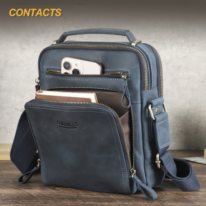 New Style Top Layer Cowhide Fashionable Casual Men's Shoulder Crossbody Bag Multifunctional Portable Genuine Leather Men's Bag Men's Leather Bag New Style Top Layer Cowhide Fashionable Casual Men's Shoulder Crossbody Bag Multifunctional Portable Genuine Leather Men's Bag Men's Leather Bag