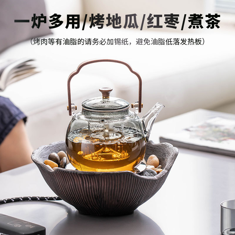 4围炉煮茶室内家用全套烤茶煮茶器煮茶炉烤红薯中式电陶炉煮茶