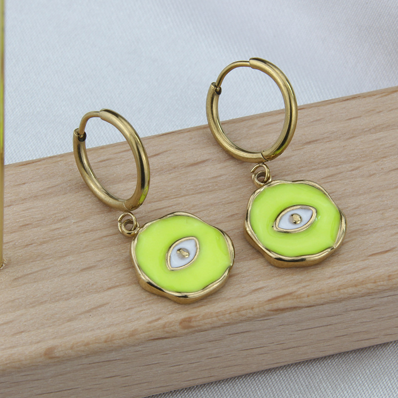 Simple Style Eye Titanium Steel Necklace Plating Stainless Steel Necklaces