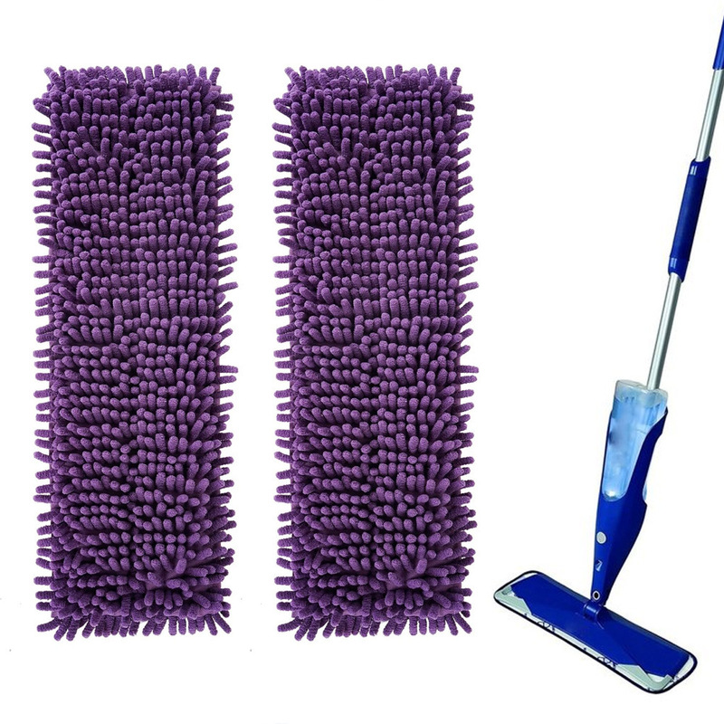 Compatible with Bona chenille mop cloth replacement pads, flat mop cleaning cloth, reusable mop cloth