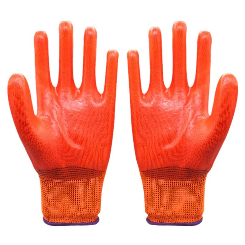 Guantes de PVC impermeables guantes petroquímicos resistentes al aceite guantes resistentes a los ácidos y álcalis guantes de trabajo para obras de construcción resistentes al desgaste