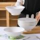 Pure White Japanese Style Simple Household Large-size Neat Bowl Bucket Bowl Western Restaurant Sala Bowl Creative Ragnarown Bowl