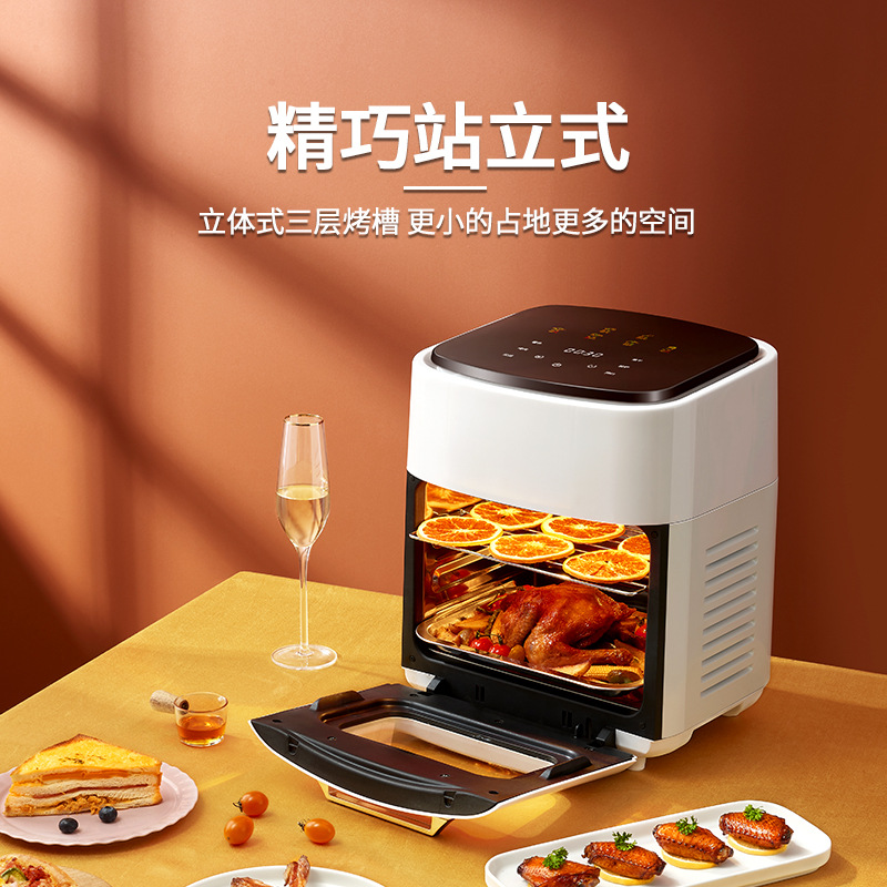 Visual 15L Large-capacity Oil-free Air Fryer Net Red Baking Household Automatic Multi-function Electric Fryer French Fries Machine