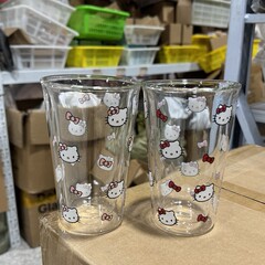かわいい漫画フリップミルクカップ猫インスタイルカップルホーム朝食ジュースコーヒーカップガラスウォーターカップ