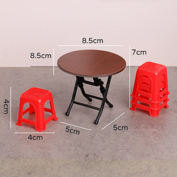 Round table + 4 stools