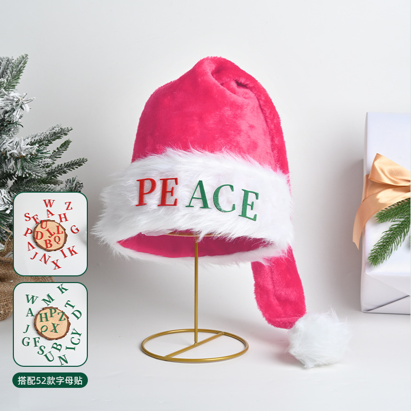 クロスボーダー クリスマスハット DIY カスタム 75cm ロング プラッシュ 多色 高級 大人用 クリスマスハット クリスマスデコレーション|undefined