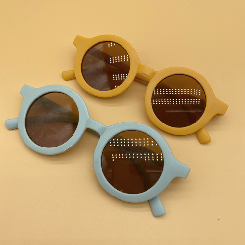 Children's sunglasses Children's sunglasses Anti-UV retro fashion cartoon baby sunshade photo catwalk glasses