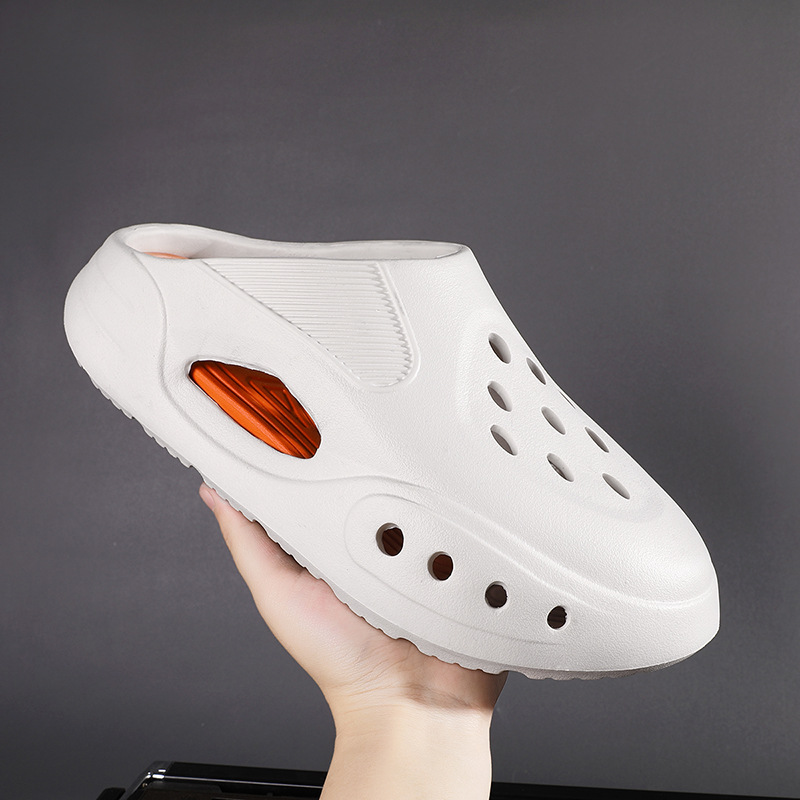 Summer New Korean Fashion Casual Beach Shoes Clogs Cross-Border Large Size Toe-Toe Shoes Slippers Outer Wear Trendy Men's Shoes