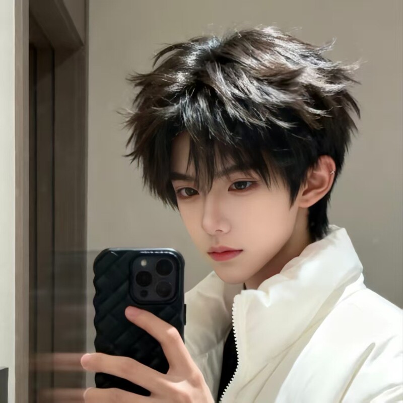 Men's Korean-Style Stylish Wig with Natural-Looking Hairline, Full Head Cover for Everyday Use, Realistic Scalp Top Men's Korean-Style Stylish Wig with Natural-Looking Hairline, Full Head Cover for Everyday Use, Realistic Scalp Top
