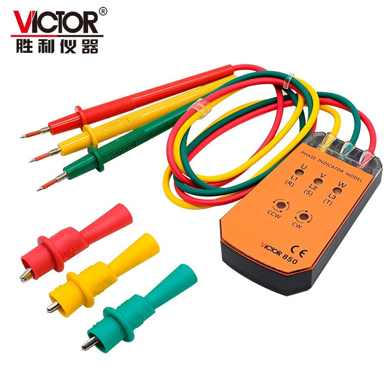 胜利VC850三相交流电相位计相序表相序测试仪相位仪相位检测仪
