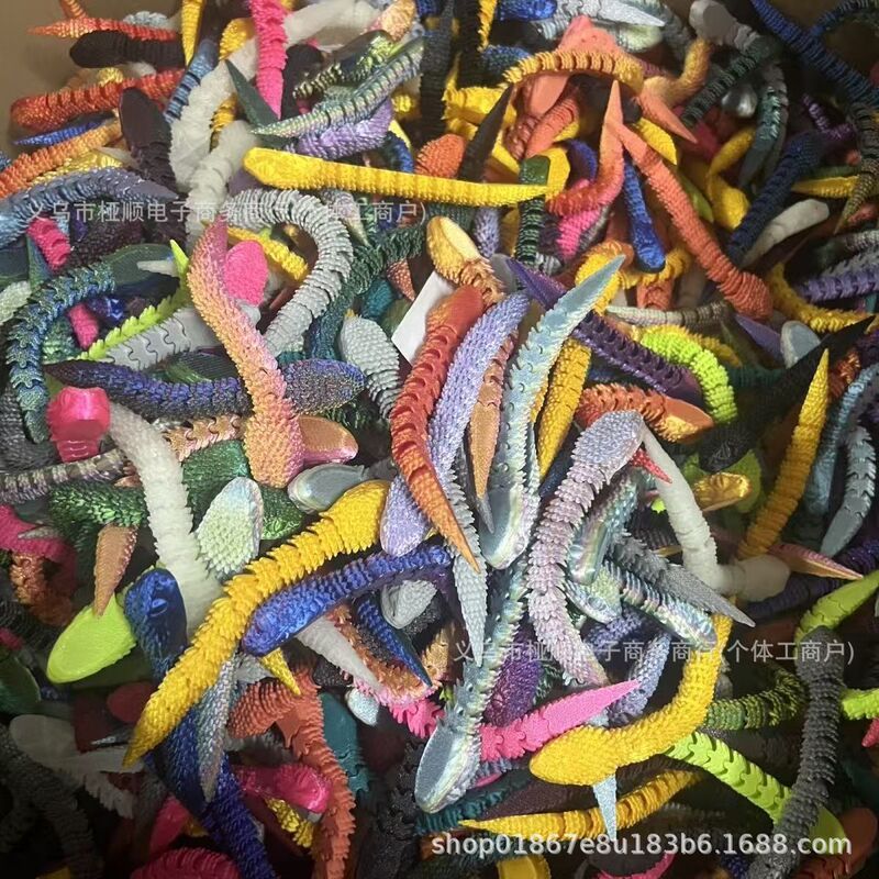 3D Printed Python Mini Snake Loach Snake Stationery Store Animal Model Boys' Children's Toy Birthday Gift 3D Model