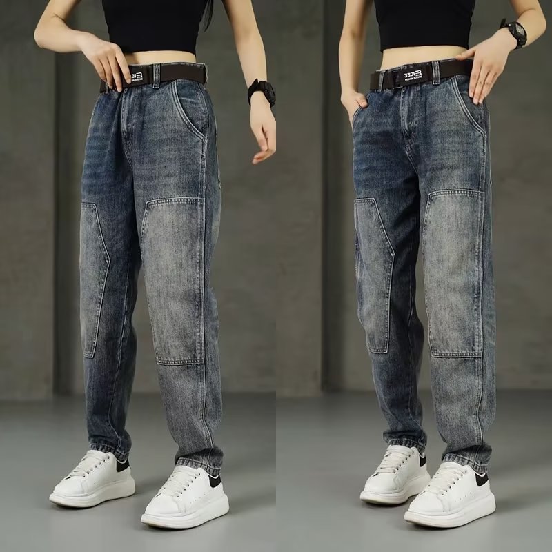 2024 primavera y otoño jeans delgados marca de moda para hombres pantalones de pierna recta de todo fósforo tendencia de moda moda pantalones casuales para hombres