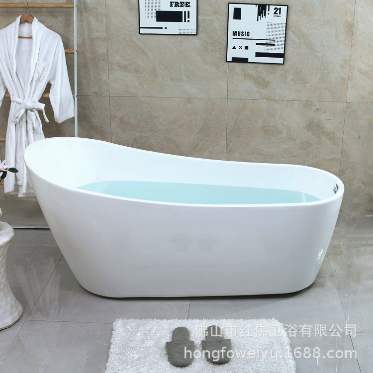 Venta independiente de una bañera de borde delgado acrílico doméstico adulto bañera VIP 1.4567 metros bañera de Guangdong