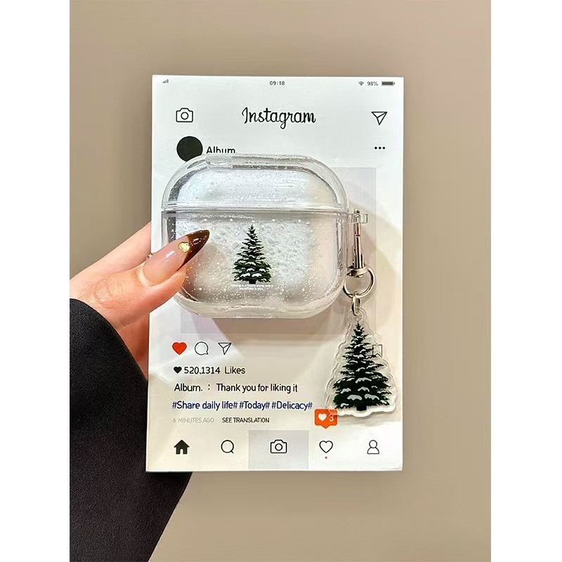 Otoño y invierno arenas flotantes colgantes de pino para airpodspro2 generación de Apple Bluetooth inalámbrico 3 auriculares airpods4