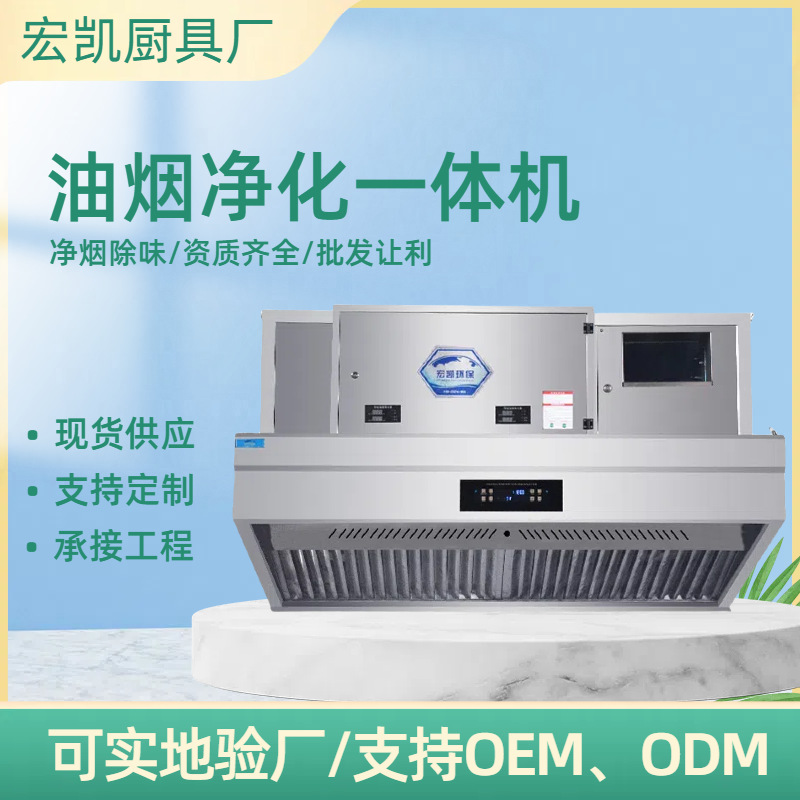 批发商用油烟净化一体机智能油烟净化机餐饮烧烤净化器支持验厂